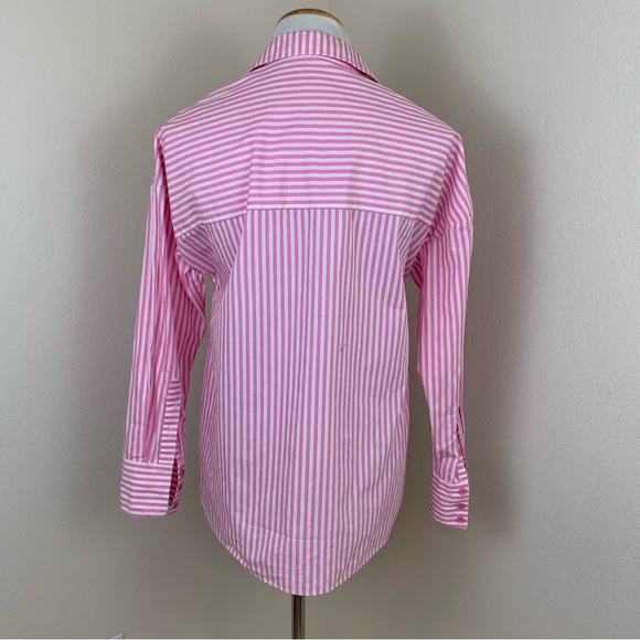✨5 FOR $25✨ YS Milano pink white stripe button down shirt - Picture 3 of 8